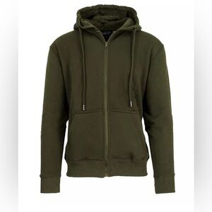 NEW - Blue Ice Premium Clothing 2XL Olive Full Zip Hoodie